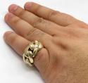 10k yellow gold 15mm solid miami cuban link ring 