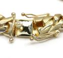 10k yellow gold solid thick miami bracelet 8.75 inches 15mm