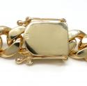 10k yellow gold solid thick miami bracelet 8.75 inches 15mm
