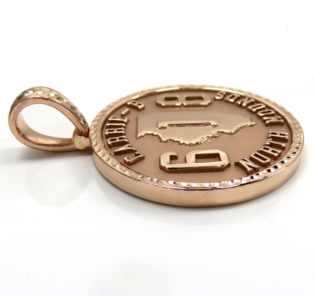 10k gold custom start to finish raised numbers and letters pendant - Image 5