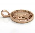 10k gold custom start to finish raised numbers and letters pendant
