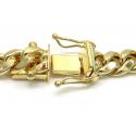 10k yellow gold medium hollow puffed miami bracelet 8 inch 6.70mm