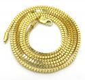 10k yellow gold hollow mirror cube link chain 20-24