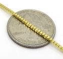 10k yellow gold hollow mirror cube link chain 20-24