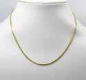 10k yellow gold hollow mirror cube link chain 20-24
