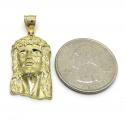 10k yellow gold small classic jesus face pendant 