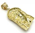 10k yellow gold small classic jesus face pendant 