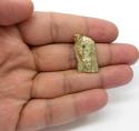 10k yellow gold small classic jesus face pendant 