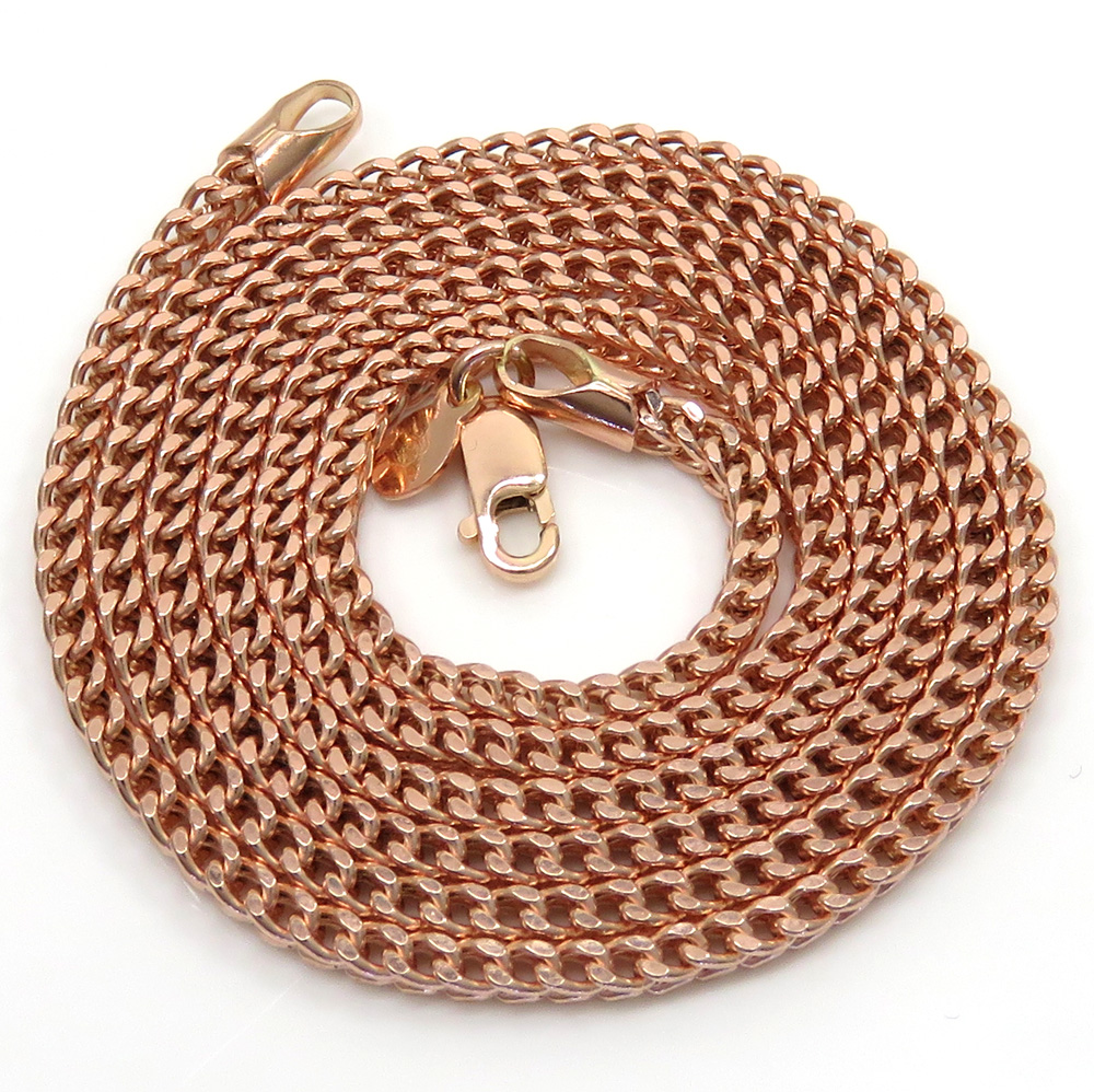 10k rose gold hollow franco chain 22-24 inch 2.50mm