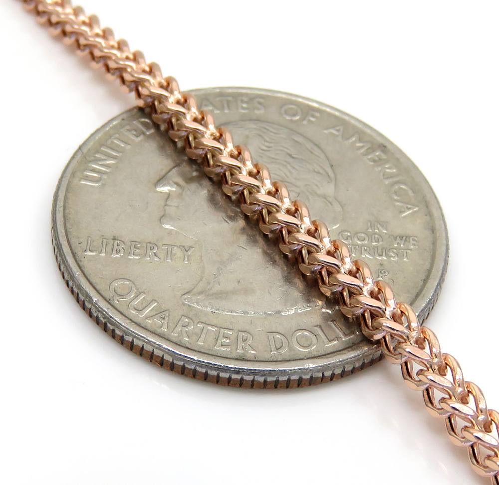 10k rose gold hollow franco chain 22-24 inch 2.50mm