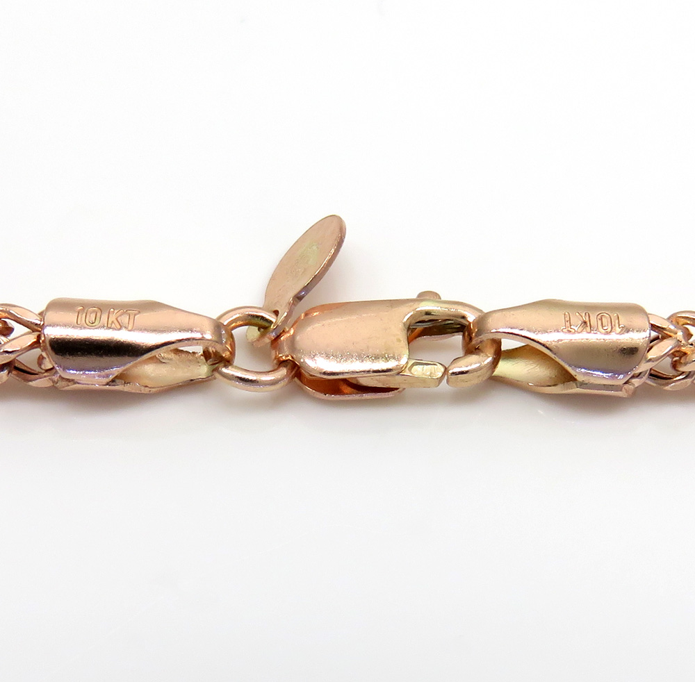 10k rose gold hollow franco chain 22-24 inch 2.50mm