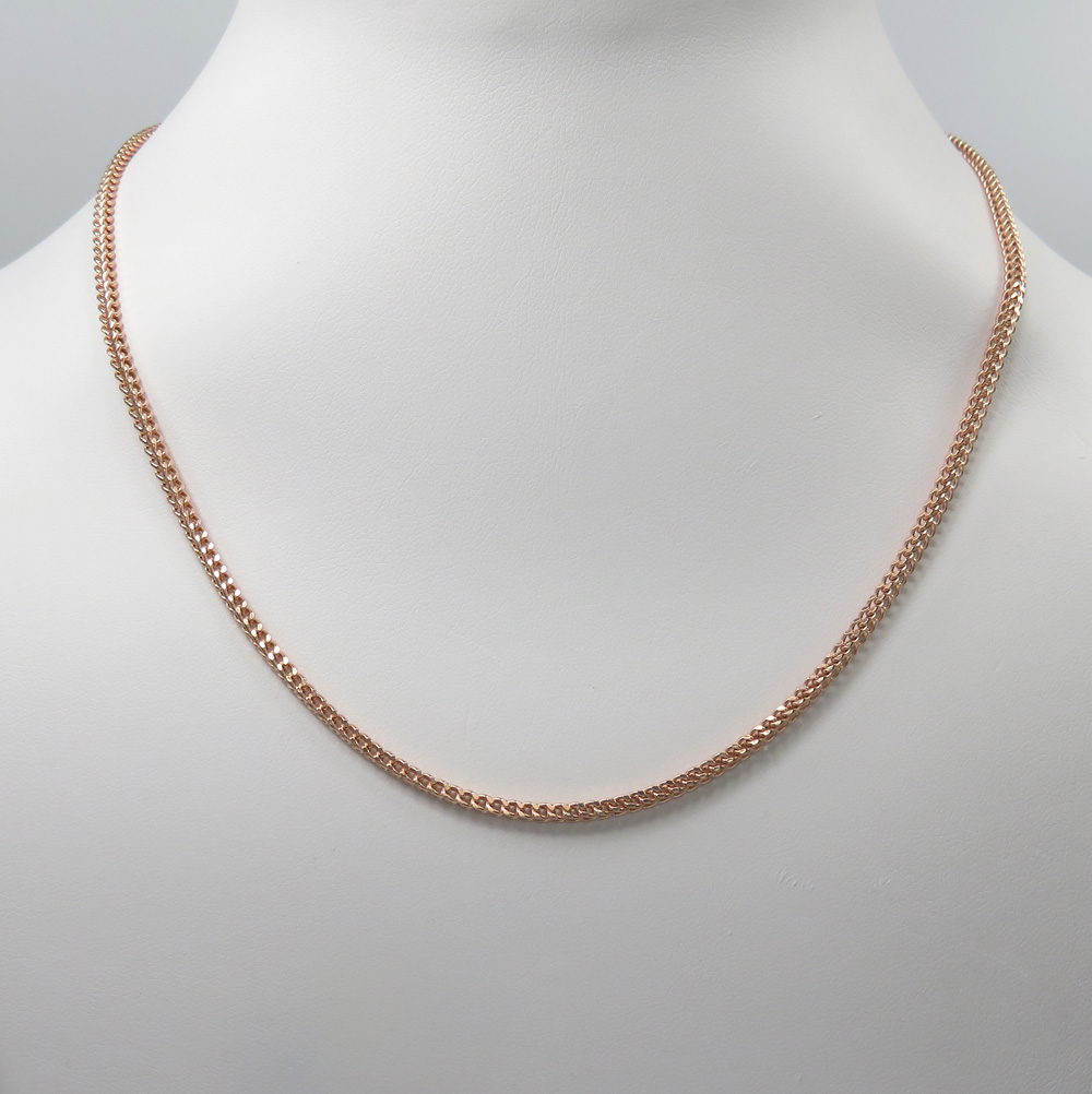10k rose gold hollow franco chain 22-24 inch 2.50mm