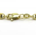 10k yellow gold hollow puffed mariner chain 18-22