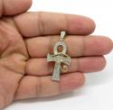 10k yellow gold diamond eye of horus ankh pendant 0.42ct 