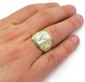  10k two tone gold diamond cut free mason g ring 
