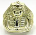 10k yellow gold medium king tut pharaoh head ring