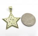10k yellow gold medium diamond cut star pendant 