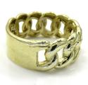 10k yellow gold smooth 9.50mm cuban ring 