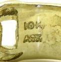 10k yellow gold smooth 9.50mm cuban ring 