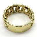 10k yellow gold smooth 9.50mm cuban ring 