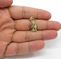 10k yellow gold small cz saint lazarus of bethany pendant 0.20ct