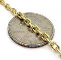 10k yellow gold hollow cable link chain 24 inches 3.5mm 