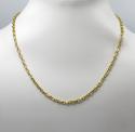 10k yellow gold hollow cable link chain 24 inches 3.5mm 