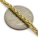 10k yellow gold semi hollow wheat chain 22 inch 3.20mm