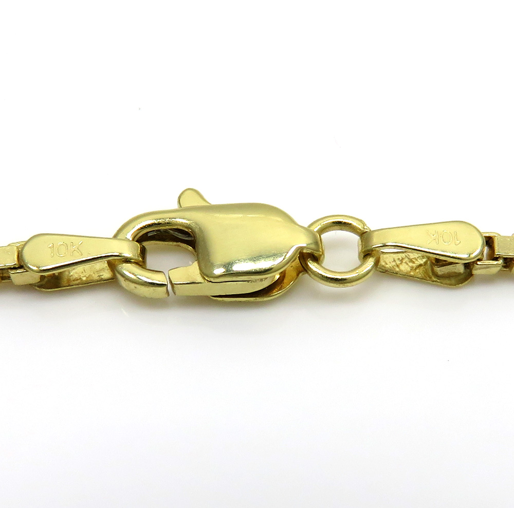 10k yellow gold semi hollow box link chain 20-24 inches 1.80mm 