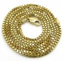 10k yellow gold semi hollow box link chain 20-24 inches 1.80mm 