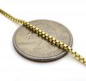 10k yellow gold semi hollow box link chain 20-24 inches 1.80mm 