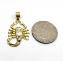 10k two tone yellow gold small scorpion pendant 