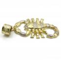 10k two tone yellow gold small scorpion pendant 
