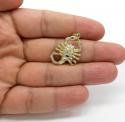 10k two tone yellow gold small scorpion pendant 