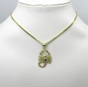 10k two tone yellow gold small scorpion pendant 
