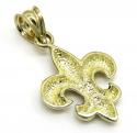 10k yellow gold mini fleur de lis symbol charm 