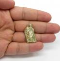 10k yellow gold standard size solid back jesus face pendant 