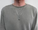 14k white gold blue diamond mario star pendant 1.20ct