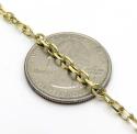 14k yellow gold solid cable open link chain 18-26 inch 3mm