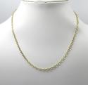 14k yellow gold solid cable open link chain 18-26 inch 3mm