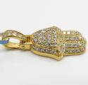 14k yellow gold small vs diamond hamsa pendant 0.94ct