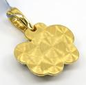 14k two tone gold vs diamond double layered allah pendant 1.65ct