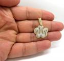 14k two tone gold vs diamond double layered allah pendant 1.65ct