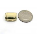 14k yellow gold solid 13mm flap lock 