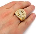 14k yellow white or rose gold diamond dollar sign money ring 1.54ct