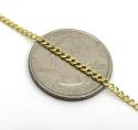 10k yellow gold small classic jesus pendant with 16-22 inch 2mm cuban chain