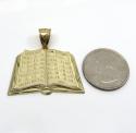 10k yellow gold medium holy bible book pendant 