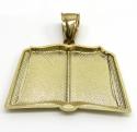 10k yellow gold medium holy bible book pendant 