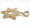 10k yellow gold large jewish star of david pendant 6.25ct 