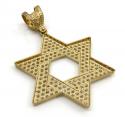 10k yellow gold large jewish star of david pendant 6.25ct 